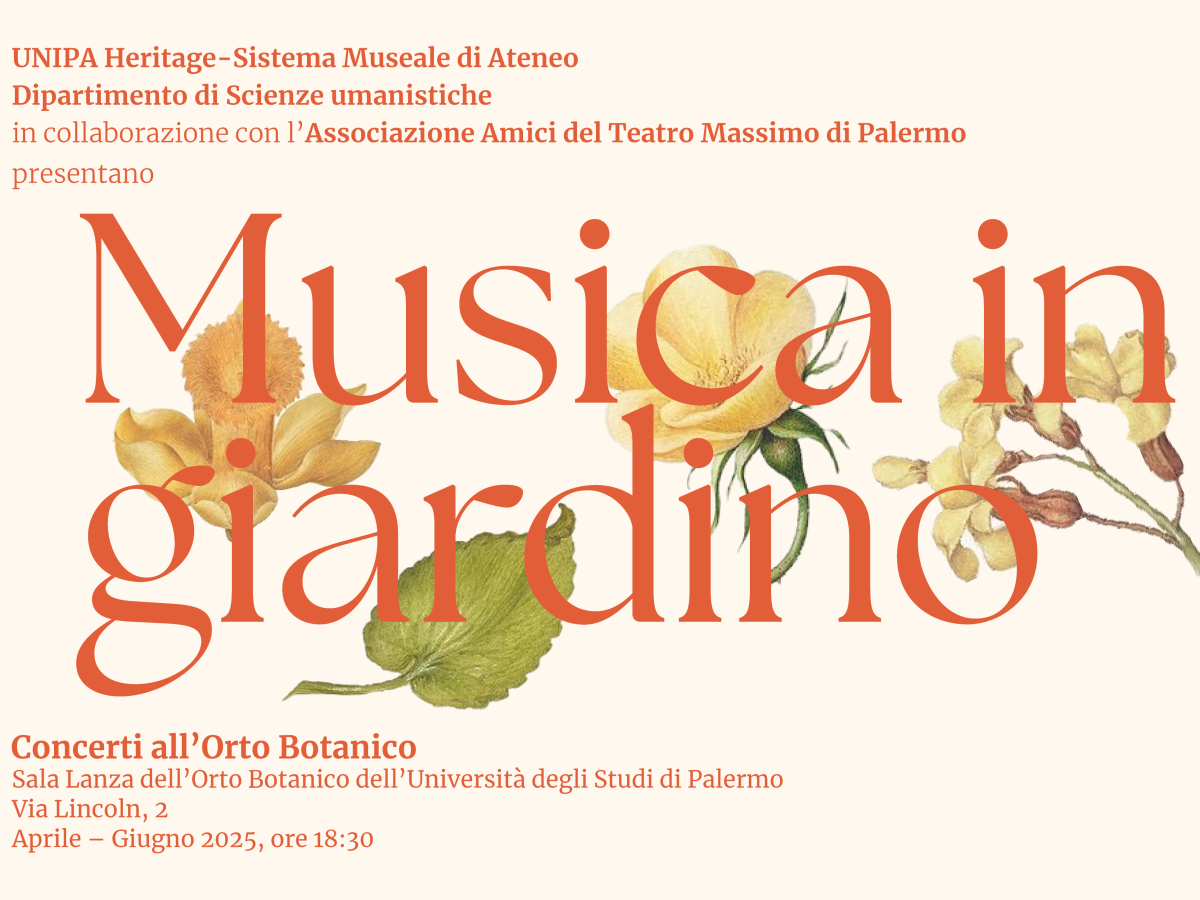 Musica in giardino - Concerto all'Orto Botanico - locandina