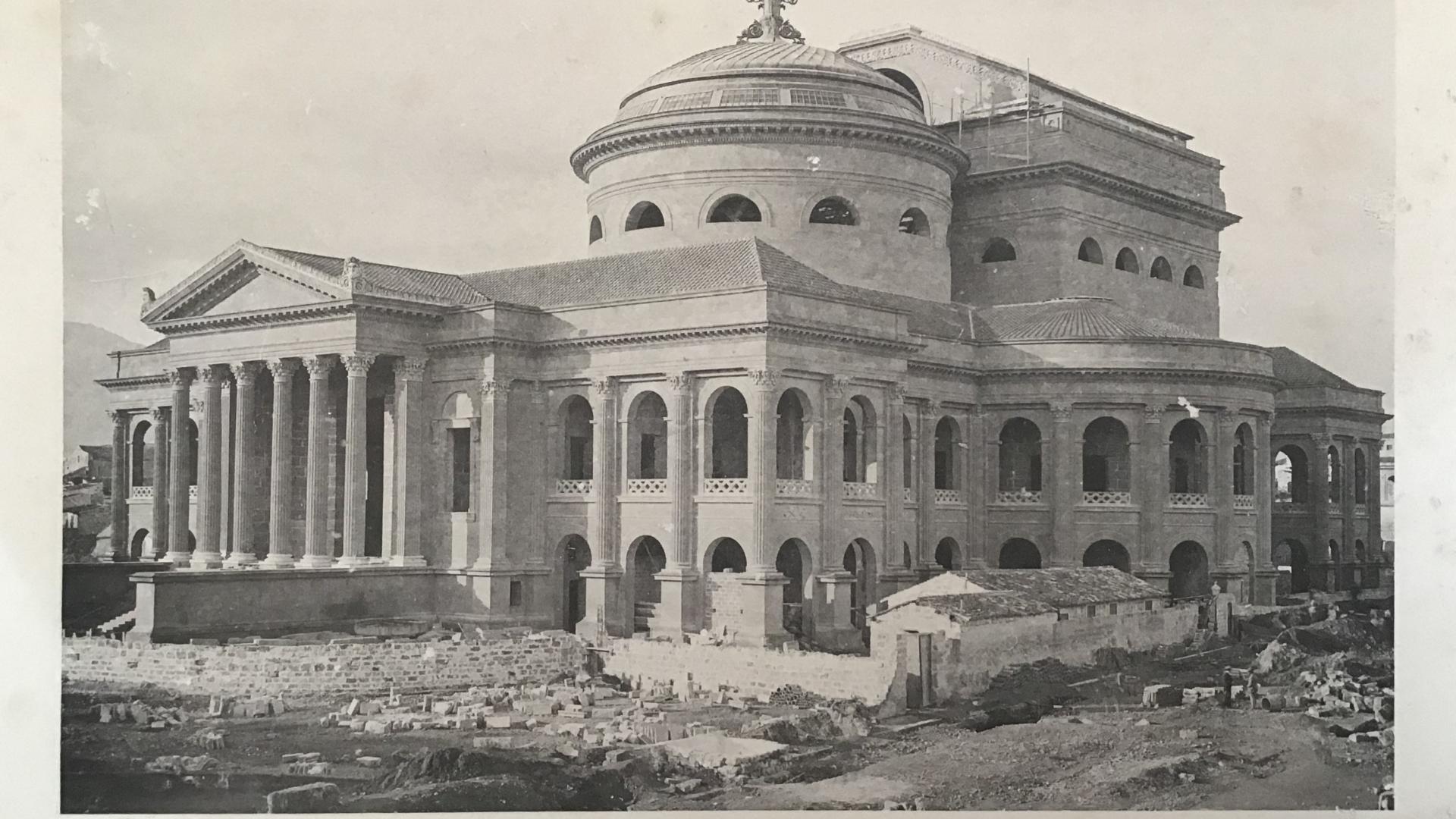 Teatro Massimo, stato dei lavori, Palermo, 1891