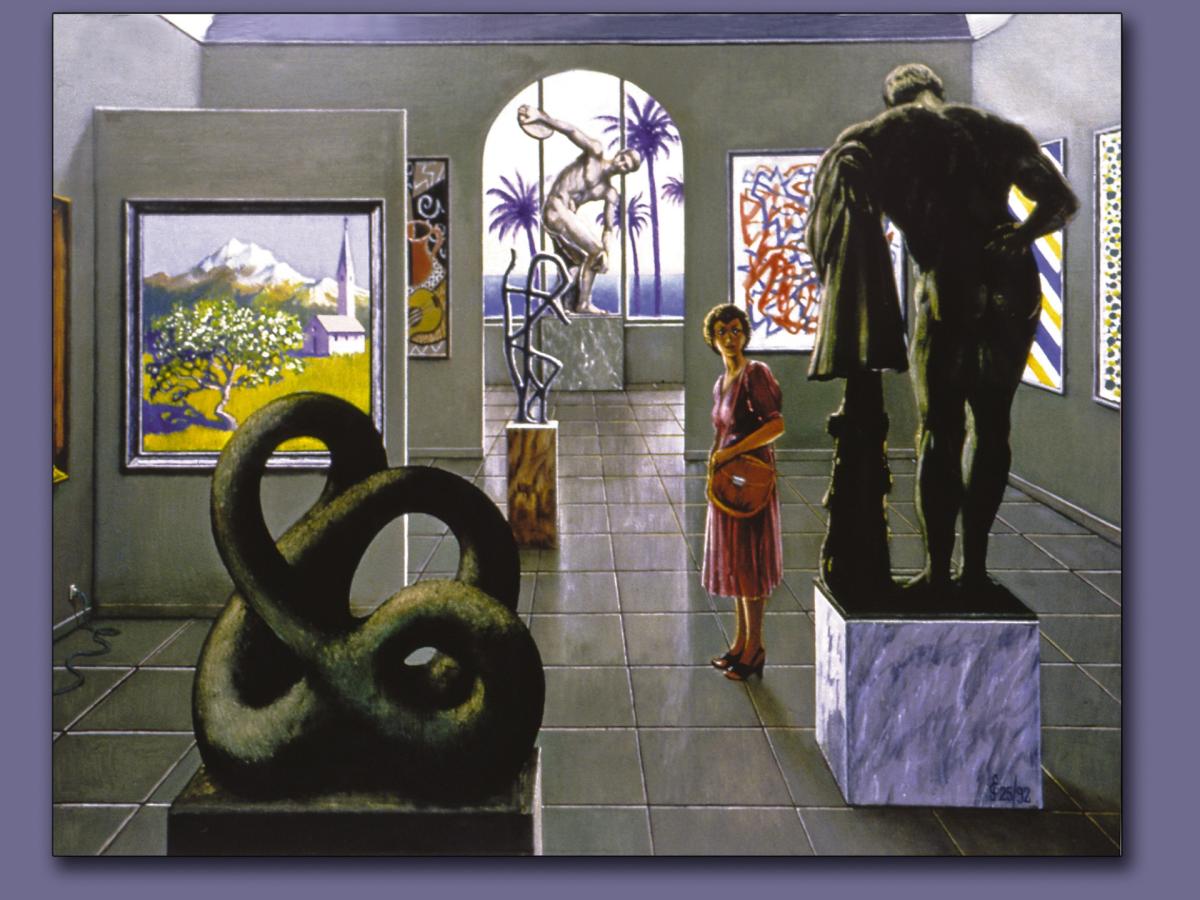 Sergio Ceccotti, Musée imaginaire VIII, olio su tela, cm. 81x100, 1992.  Sergio Ceccotti, Musée imaginaire VIII, olio su tela, cm. 81x100, 1992.